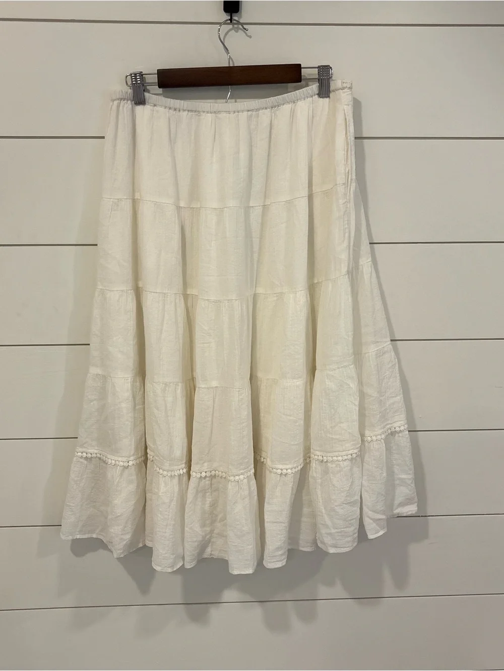 NWOT Free People Bright Side Skirt Only in White/Ivory Size Large
